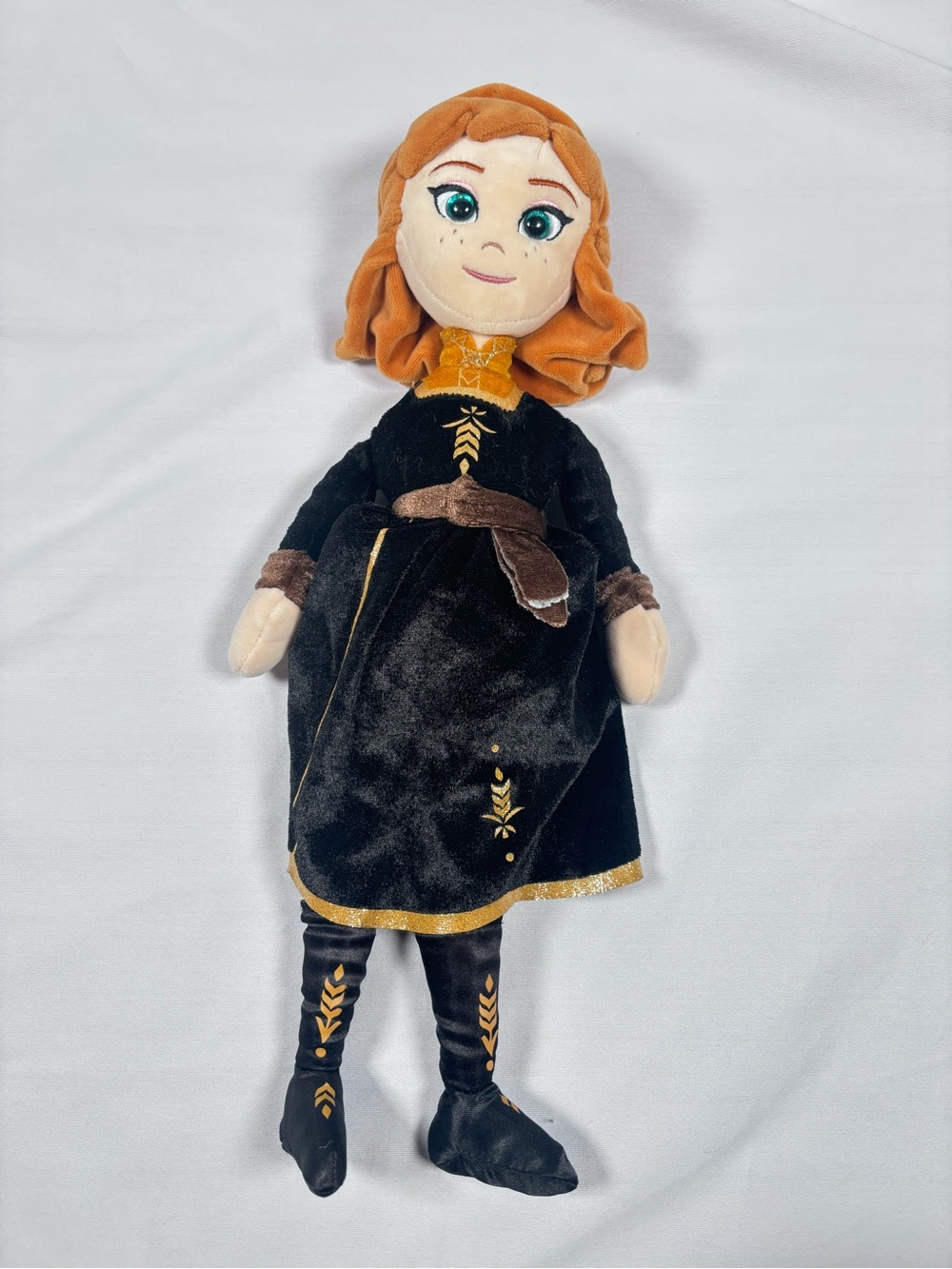 Ty Princess Plush Doll in Black Dress with Orange Hair